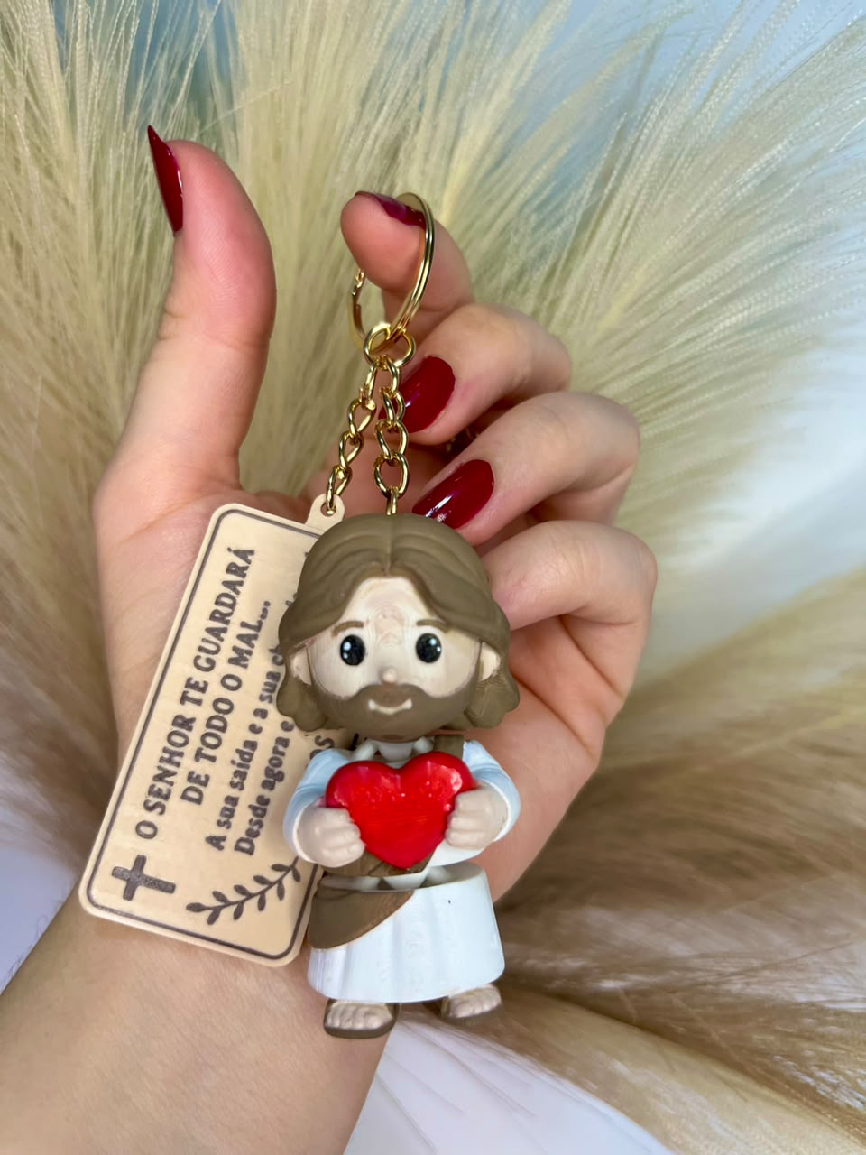 Jesus com plaquinha na mao